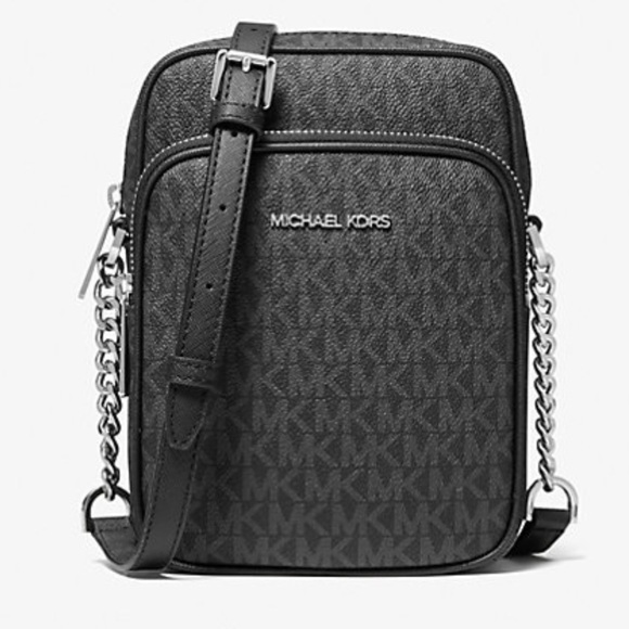 MICHAEL KORS JET SET TRAVEL MEDIUM LOGO CROSSBODY BAG - Picture 1 of 5